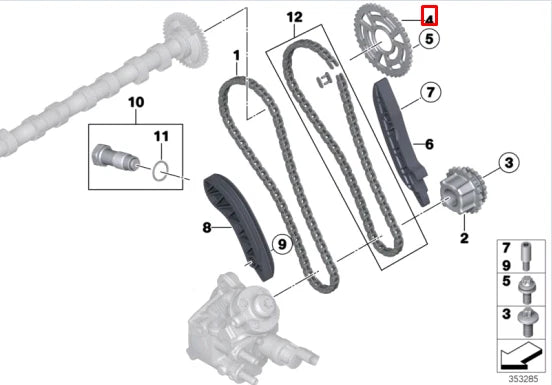 NEW BMW 1 F20 CAMSHAFT SPROCKET 11318518181 ORIGINAL