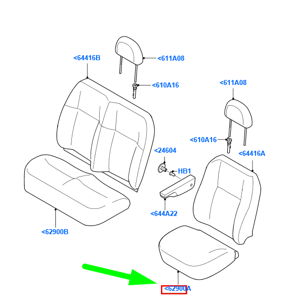 new ford transit mk3 front seat cushion cover 1423633 6c11-v62900-ba1eho
