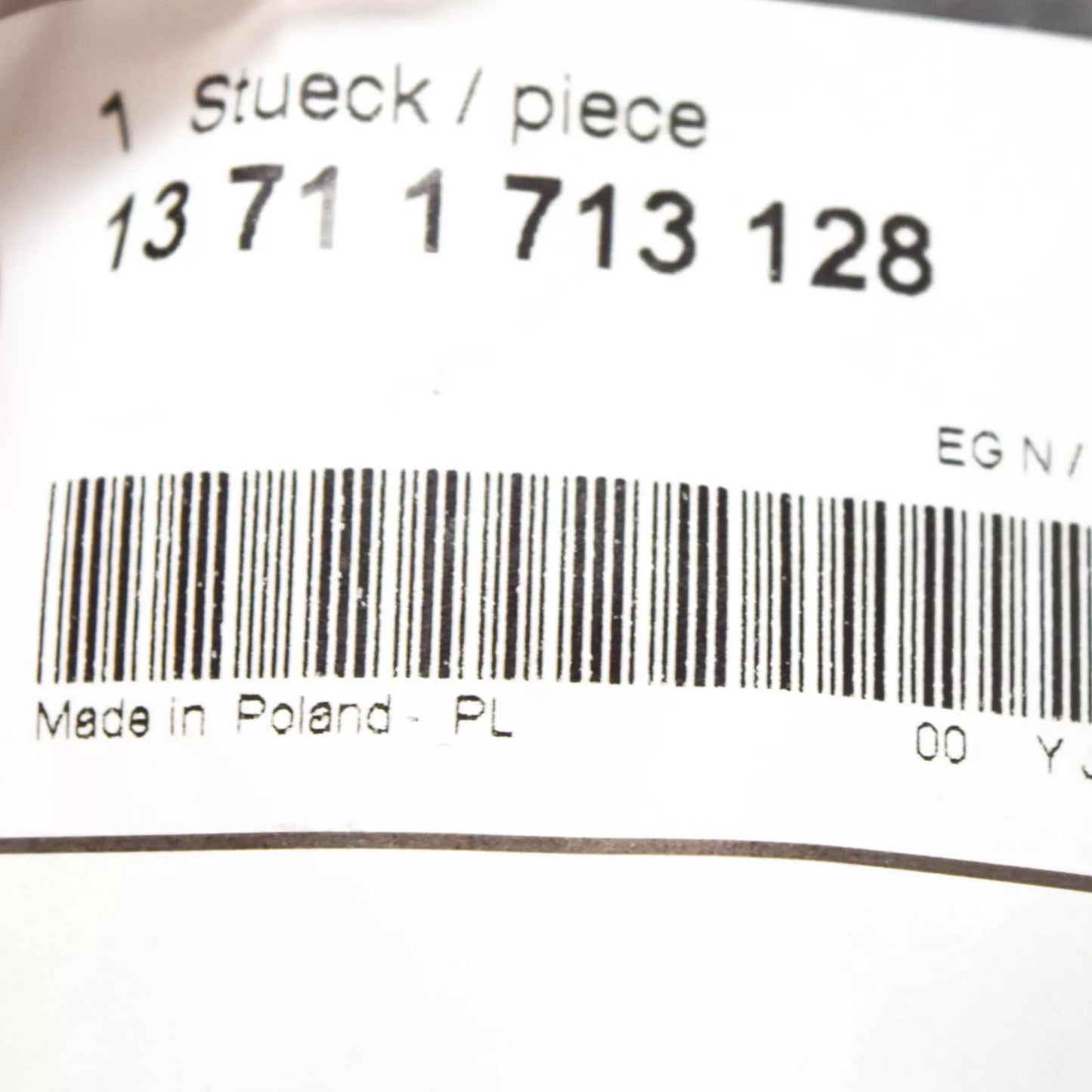 NEW BMW 3 E30 SUCTION SILENCER INTAKE TUBE 13711713128 ORIGINAL