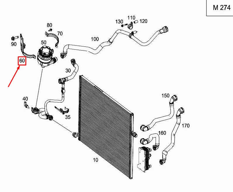 NEW MERCEDES-BENZ E W213 COOLING WATER PUMP BRACKET A2135010920 ORIGINAL