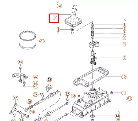 NEW VOLKSWAGEN SCIROCCO MK3 MANUAL 6 GEAR SHIFT KNOB LEVER 1K8711113BMAW