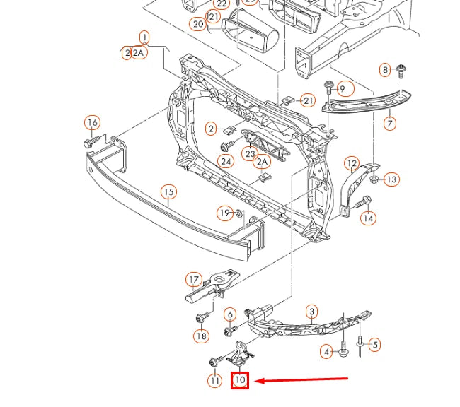 NEW AUDI Q3 8U RADIATOR LEFT SUPPORT BRACKET 8U0805333A