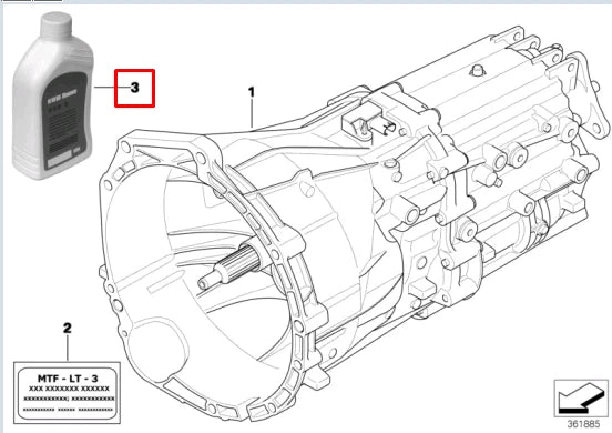 NEW BMW 1 E81 GEARBOX OIL 83222339219 2339219 ORIGINAL