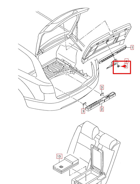 NEW AUDI A6 AVANT C5 REAR TAILGATE KNOB CAP COVER 4F98677991GK ORIGINAL