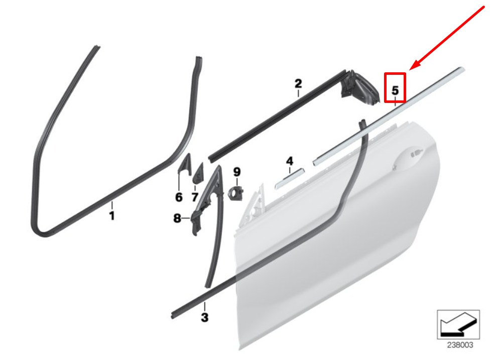 new bmw 6 coupe f13 front left long duct cover 7221313 51337221313 original
