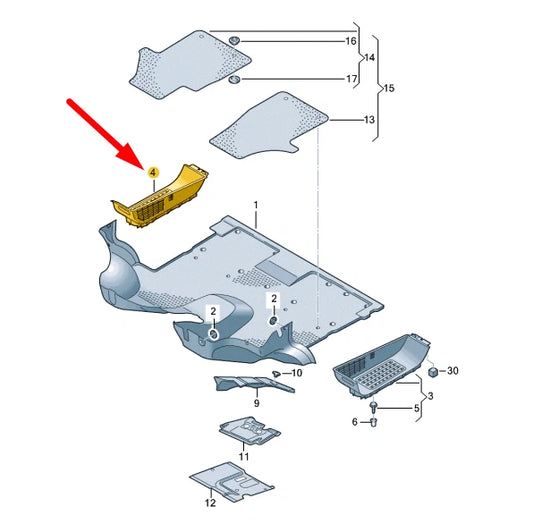 NEW VW TRANSPORTER T6 FRONT RIGHT STEP INSERT 7LA863736D82V ORIGINAL