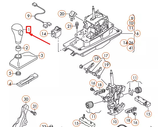 NEW AUDI Q7 4L AUTOMATIC TRANSMISSION SHIFT LEVER KNOB LHD 8P1713141CURU