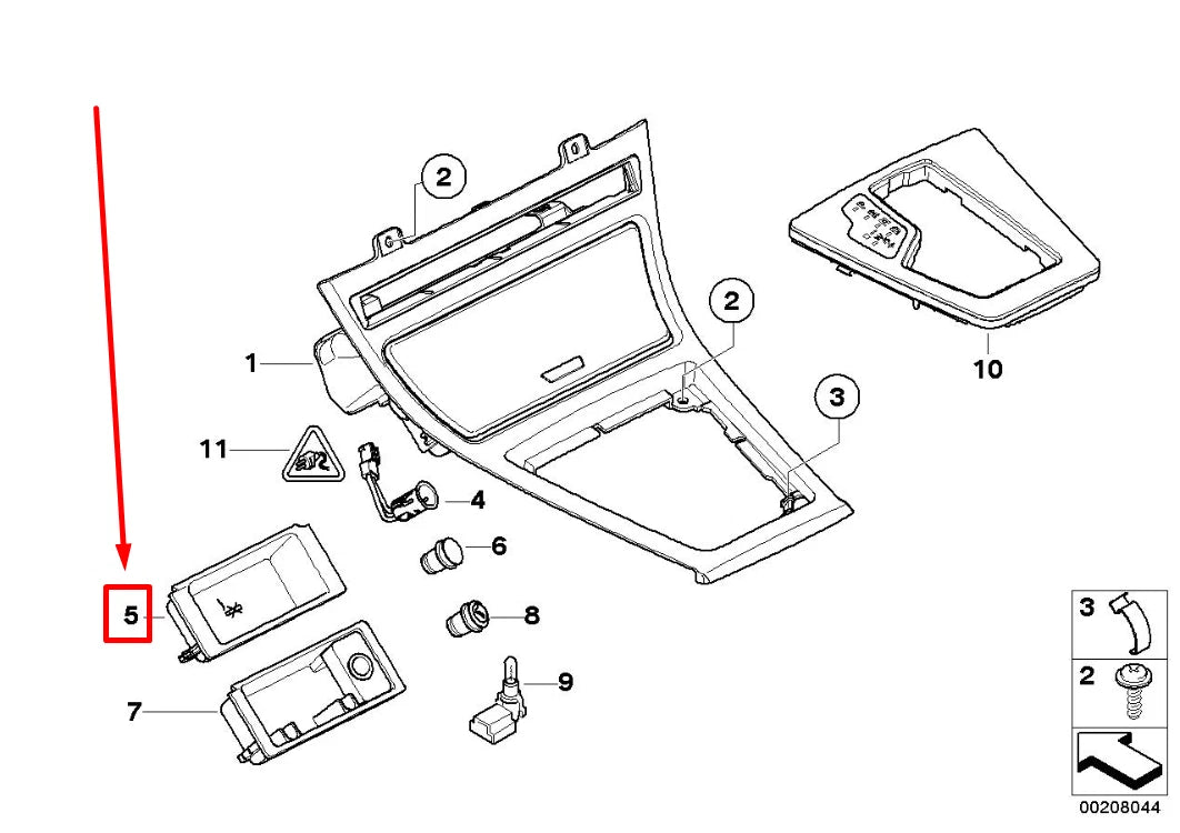 NEW BMW X3 E83 STORAGE COMPARTMENT ODDMENTS TRAY 3402638 51163402638 ORIGINAL