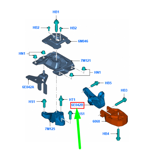 new ford kuga mk1 transmission mounting bracket 1502464 8v41-6p093-ba original