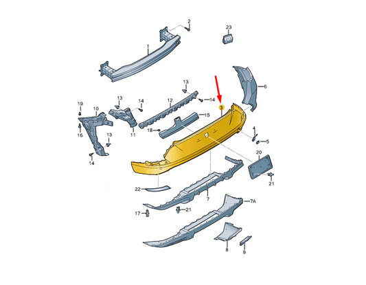 new cupra formentor rear bumper lower spoiler 5ff807434g9dg original