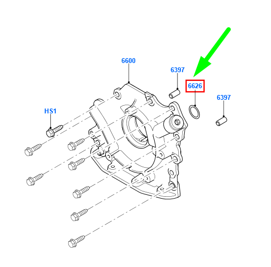new ford focus mk2 oil pump gasket 2s6q-6a628-ba 1708236 original