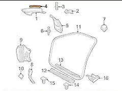 NEW BMW 3 E46 FRONT A-PILLAR COVER TRIM 51437902805 7902805 ORIGINAL