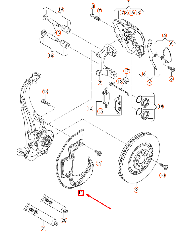 NEW AUDI A6 C7 FRONT RIGHT BRAKE DISC PROTECTION COVER PLATE 4H0615312C ORIGINAL