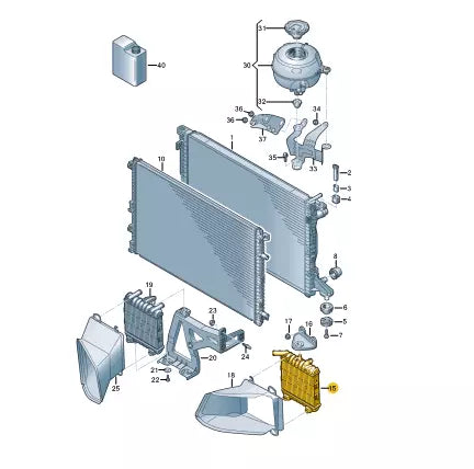 NEW AUDI A6 C8 COOLANT ADDITIONAL COOLER 4K0121212B