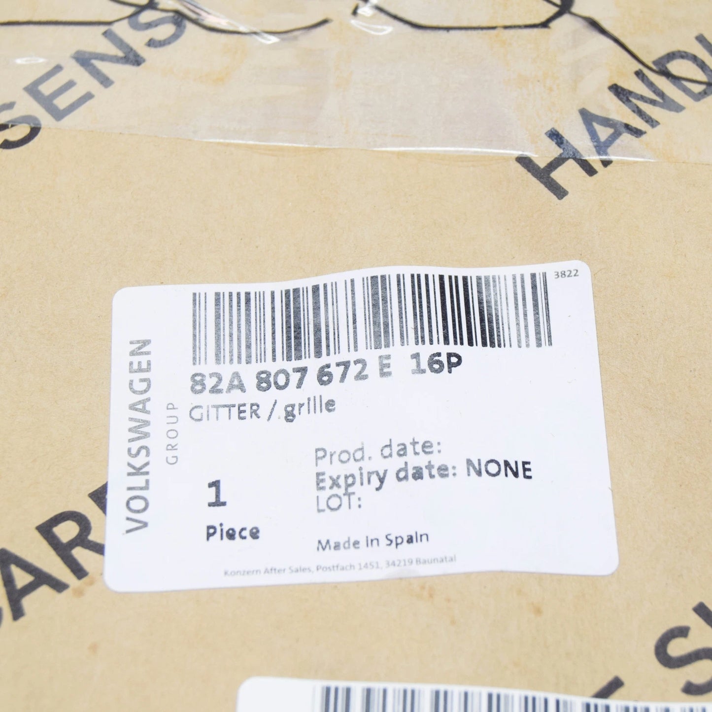 NEW AUDI A1 SPORTBACK GBA REAR BUMPER RIGHT GRILLE 82A807672E16P ORIGINAL