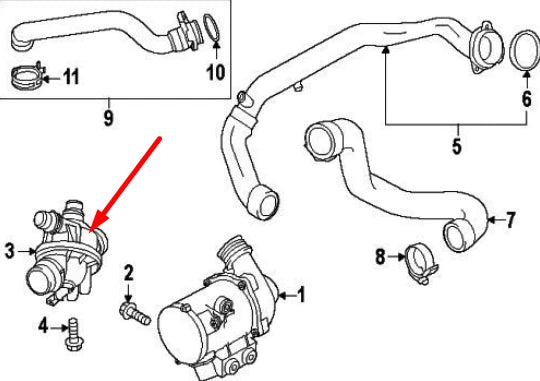 NEW BMW 7 F01 THERMOSTAT 11538671516 8671516 3.0 PETROL 235KW ORIGINAL