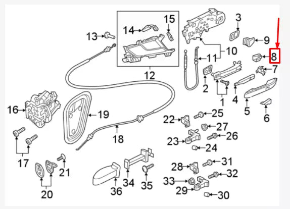 NEW AUDI A4 B9 REAR LEFT DOOR COURTESY LIGHT 8W0947133