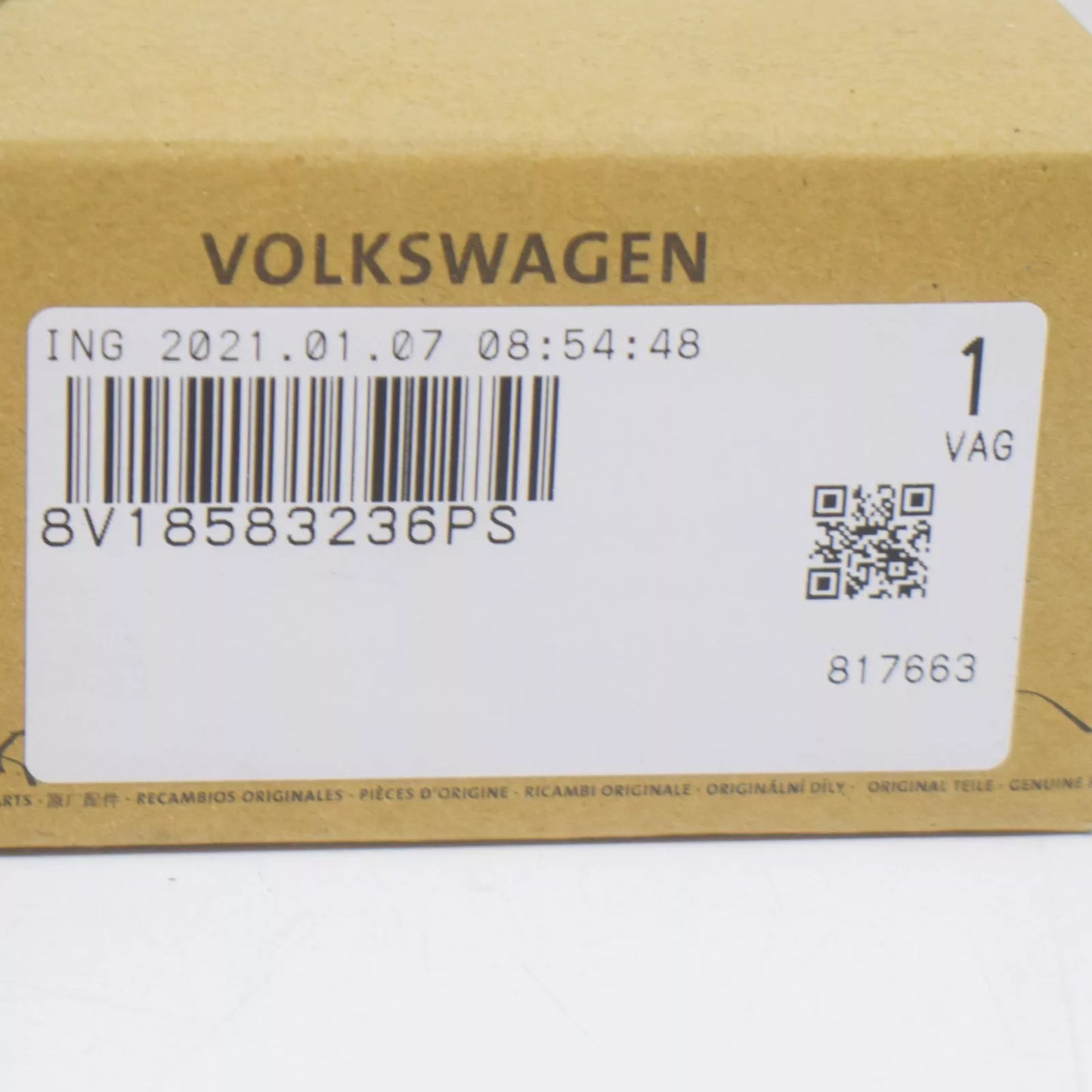 NEW AUDI A3 8V SOUL BLACK COIN HOLDER LHD 8V18583236PS ORIGINAL