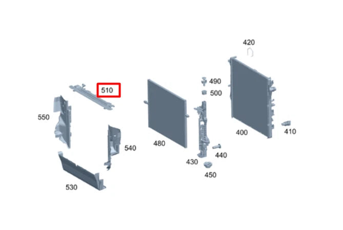 NEW MERCEDES-BENZ SPRINTER W907 W910 UPPER RADIATOR AIR DUCT A9075050500