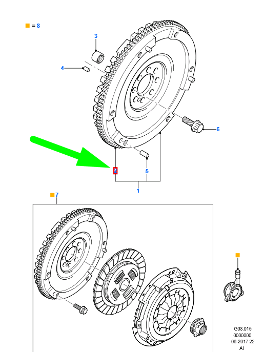 new ford transit mk3 flywheel ring gear 1096244 yc1q-6384-ac original