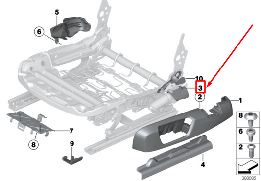 new bmw 4 f36 front left seat belt catch cover 7293631 52107293631 original