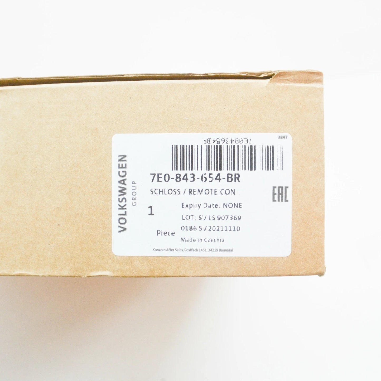 NEW VW TRANSPORTER T5 RIGHT SLIDING DOOR REMOTE CONTROL LOCK 7E0843654BR
