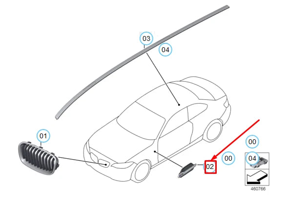 NEW BMW M2 COUPE F87 RIGHT SIDE WING MOULDING TRIM 51138062198 ORIGINAL