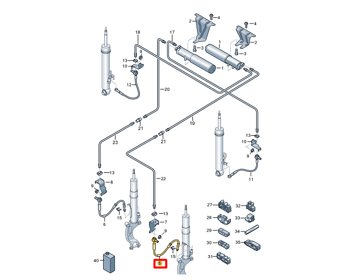 NEW AUDI RS4 B9 FRONT LEFT HOSE PIPE 8W0616711 ORIGINAL