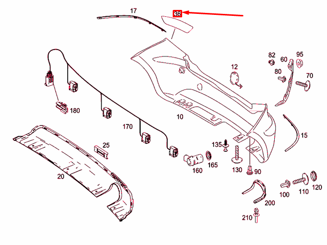 NEW MERCEDES-BENZ A W169 REAR BUMPER RIGHT REFLECTOR A1699890285 ORIGINAL