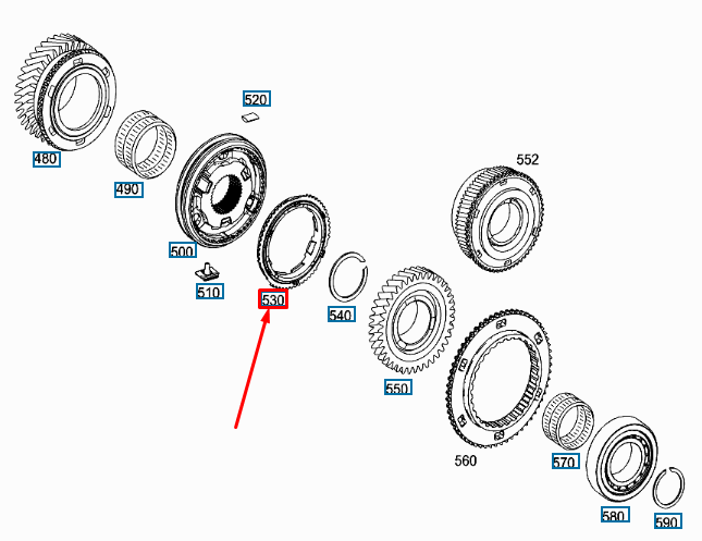 NEW MB SPRINTER 906 TRANSMISSION SHAFT SINCHRONIZER BODY A9062601045 ORIGINAL