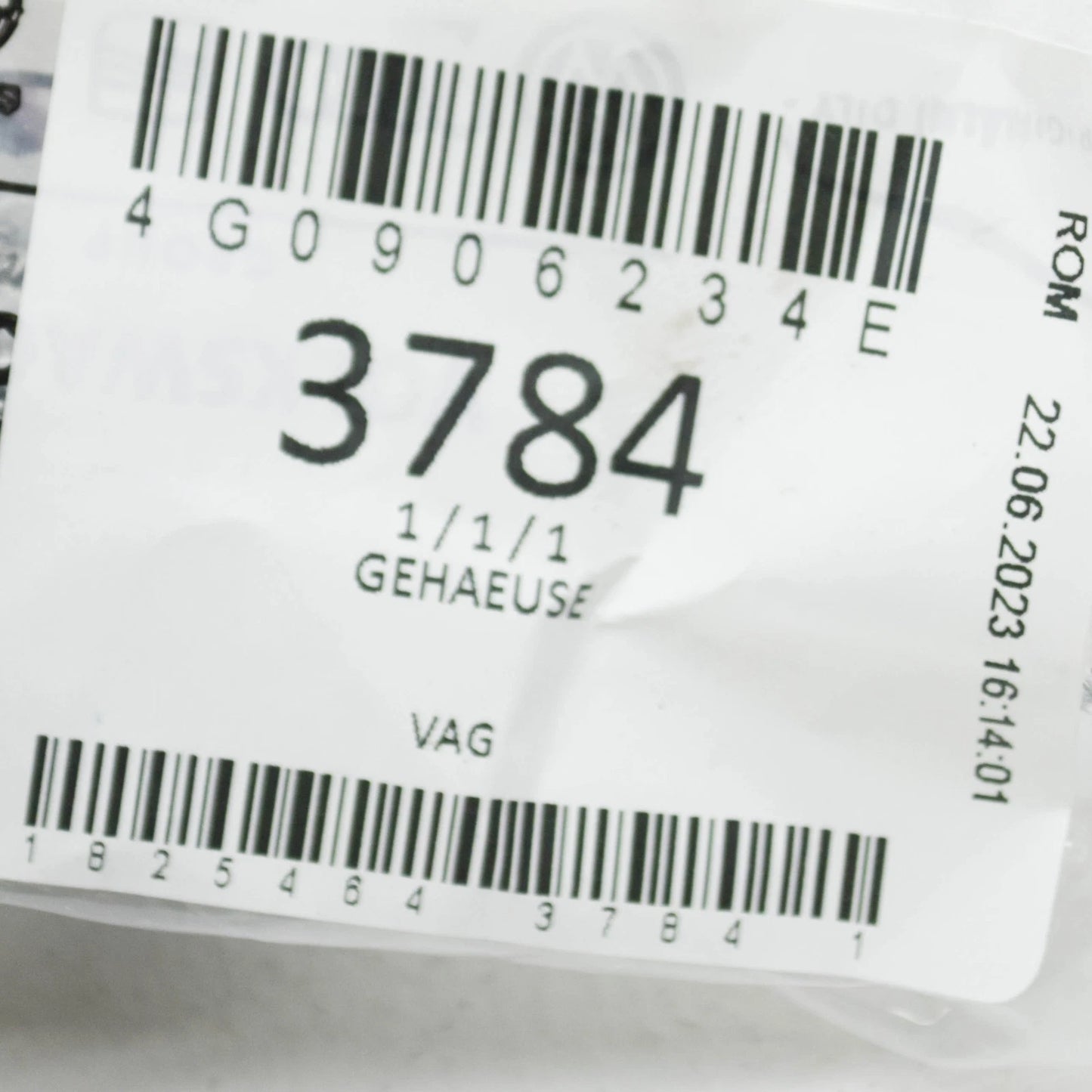 NEW AUDI Q5 FY 1 PIN FLAT CONTACT HOUSING 4G0906234E ORIGINAL