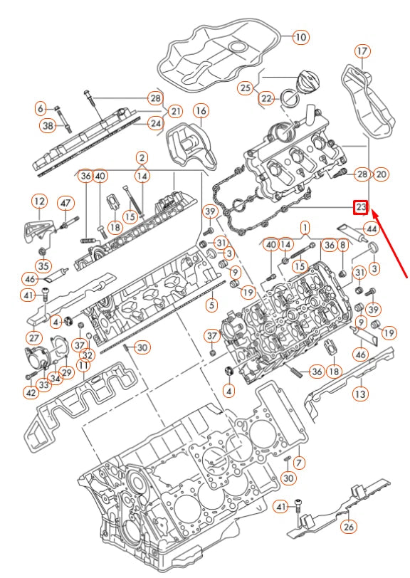 NEW AUDI A4 B8 LEFT VALVE COVER GASKET SEAL 06E103483Q