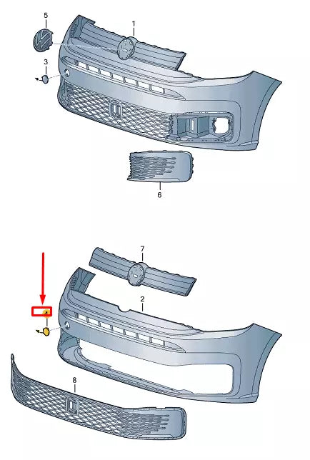 NEW VW CADDY SB MK4 FRONT BUMPER TOW EYE COVER 2K7807241AGRU ORIGINAL