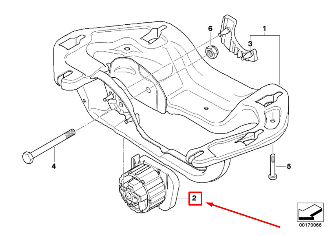 new bmw x5 e70 gearbox mount 22326780026 6780026 original