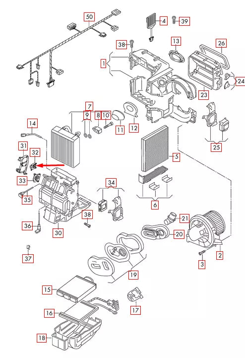 NEW AUDI A1 8X HEATER FLAP MOTOR ACTUATOR 6R0907511D ORIGINAL