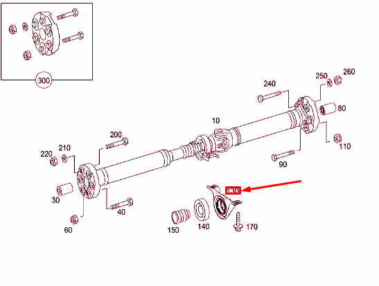 NEW MERCEDES-BENZ E W212 PROPELLER SHAFT MOUNTING SUPPORT A2044100981 ORIGINAL