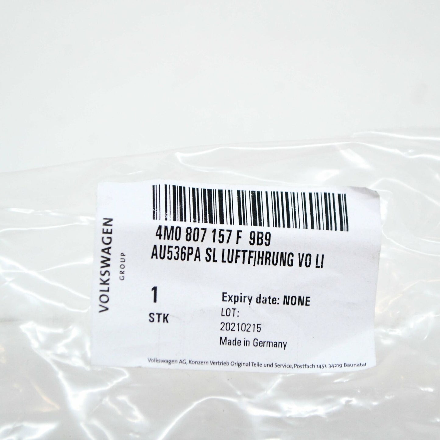 NEW AUDI SQ7 4M FRONT BUMPER LEFT AIR DUCT COVER GRILLE 4M0807157F9B9 ORIGINAL