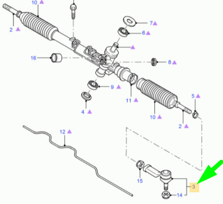 new ford mondeo mk3 steering spindle rod connecting end lhd 1138313 original