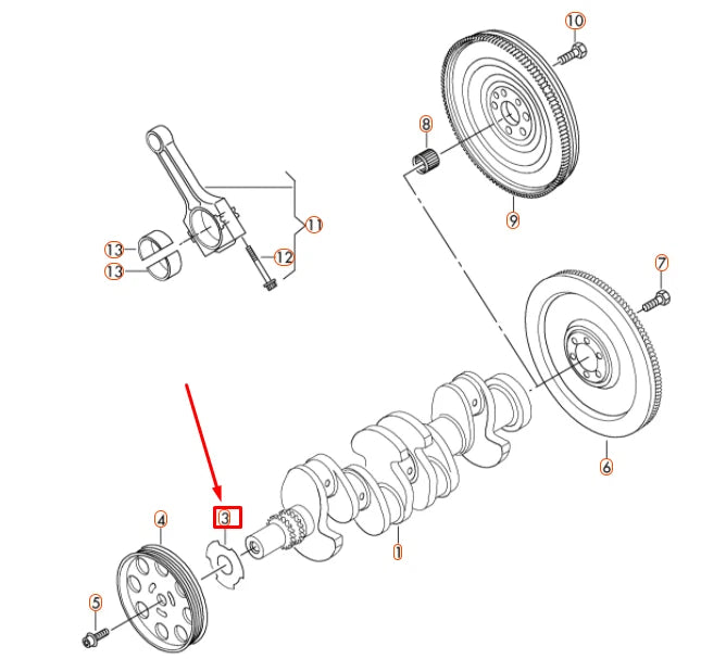 NEW AUDI A1 MK1 CRANKSHAFT PULLEY WASHER WHT004724 ORIGINAL