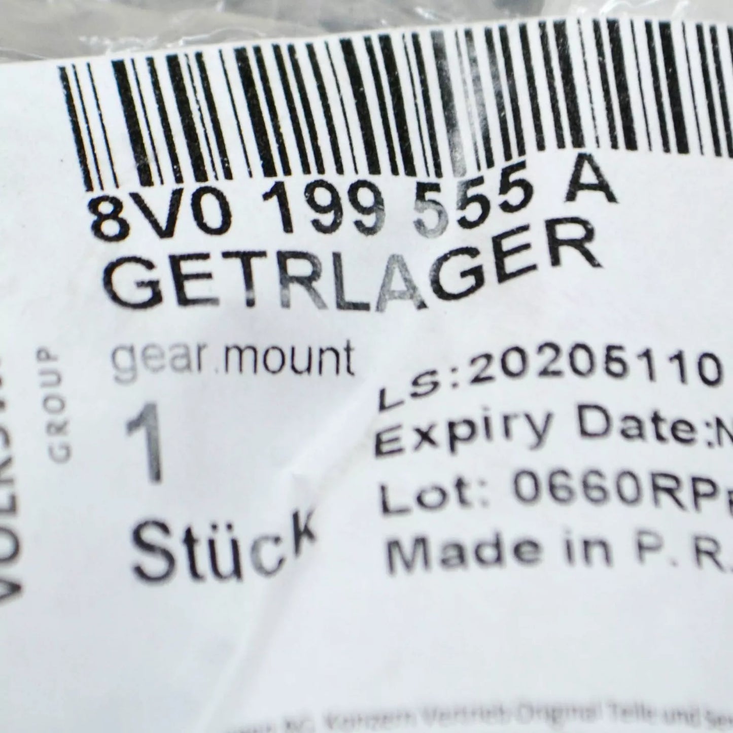 NEW AUDI RS3 SPORTBACK 8V LEFT GEARBOX MOUNT 8V0199555A ORIGINAL