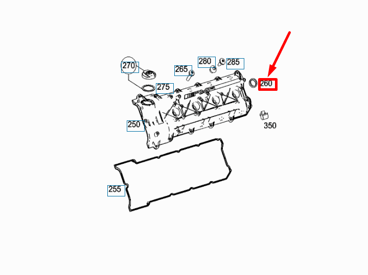 NEW MERCEDES-BENZ ML W164 CYLINDER HEAD COVER SEAL A1590160021 ORIGINAL