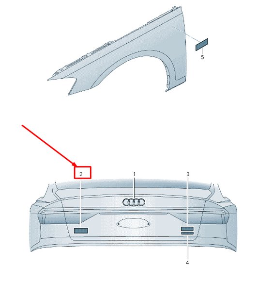new audi a1 mk1 rear trunk badge logo emblem 8x0853741at94 original