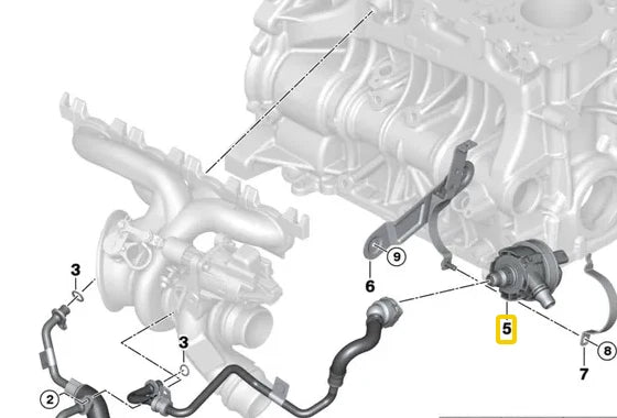 NEW BMW 1 F20 ELECTRIC AUXILIARY WATER PUMP 64116834917