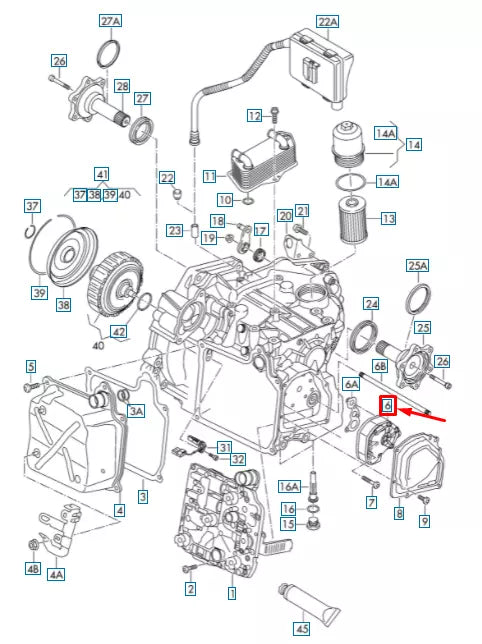 NEW AUDI A4 CABRIO 8H TRANSMISSION OIL PUMP 02E315105B ORIGINAL