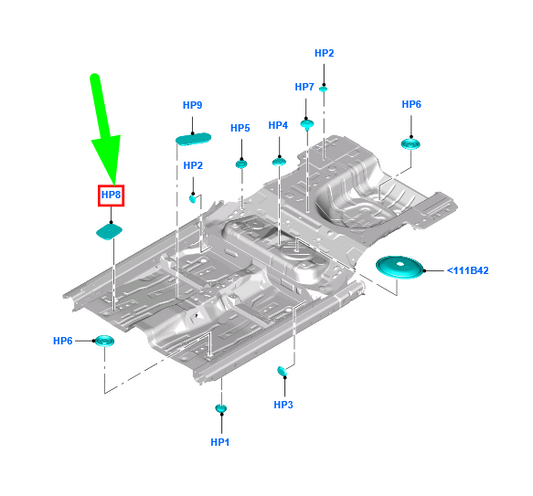 new ford ka mk3 floor pan plug 1668703 w714899-s300 original