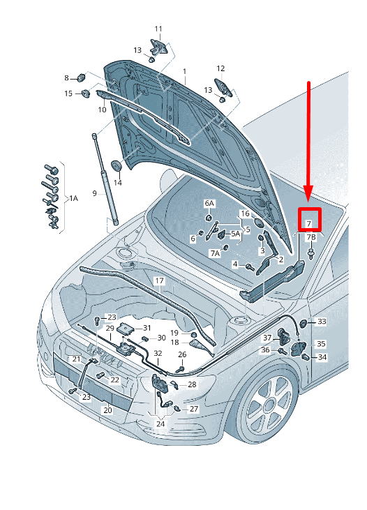 NEW AUDI A3 8V1,8VK FRONT LEFT UPPER BONNET COVER 8V0821169D ORIGINAL