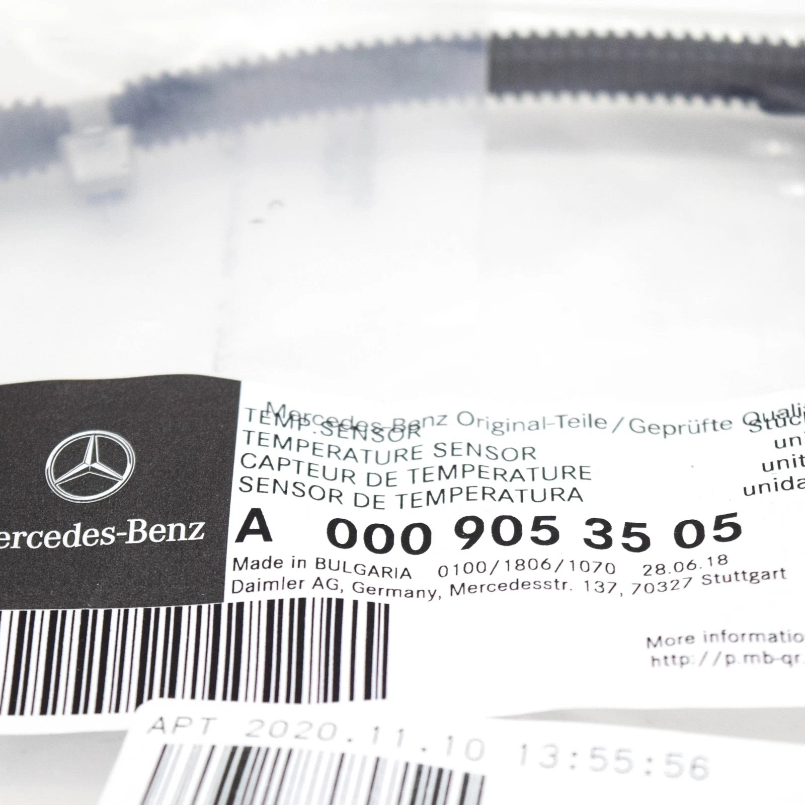 NEW MERCEDES-BENZ E W212 EXHAUST SYSTEM TEMPERATURE SENSOR A0009053505 ORIGINAL