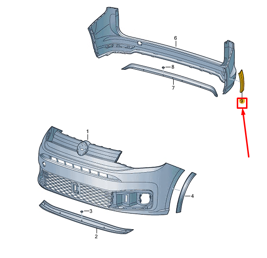 new vw caddy sb mk4 rear right wheel cover 2k78077969b9 original