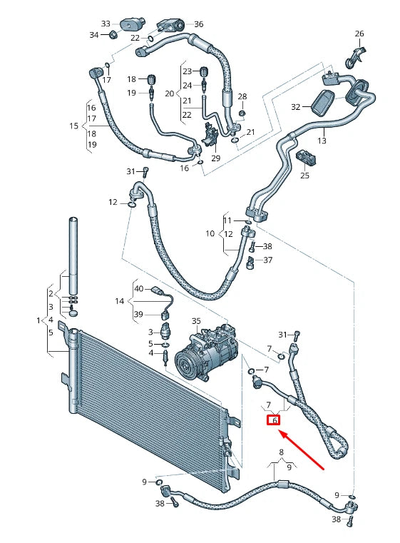NEW AUDI Q5 FY A/C REFRIGERANT LINE 80A816721C
