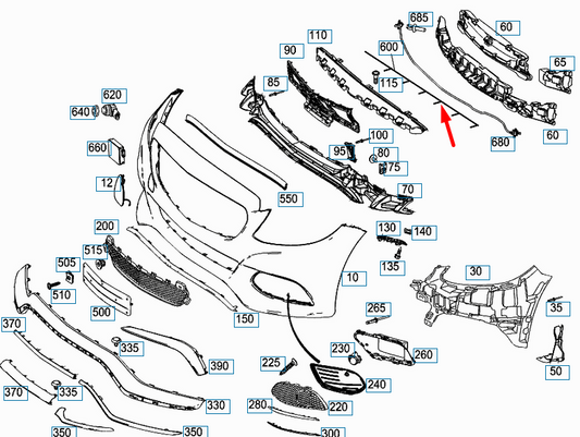 new mercedes-benz c-class w205 front pdc sensors wiring a205540643564 original